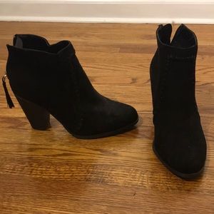 Charlotte Russe Black Suede Booties